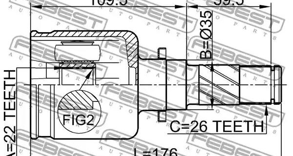 Febest 0511-M316ATLHCV Inner Left