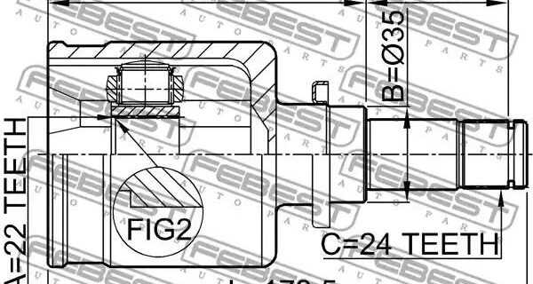 Febest 0511-M316MTLHCV Inner Left