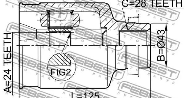 Febest 0511-MZ5ATRHCV Inner Right