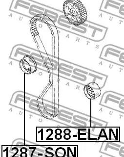 Febest 1287-SON<br>TIMING BELT TENSIONER PULLEY