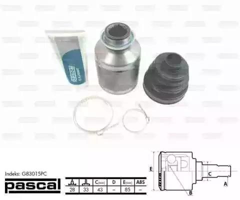 Pascal G83015PCJoint Kit, drive shaft