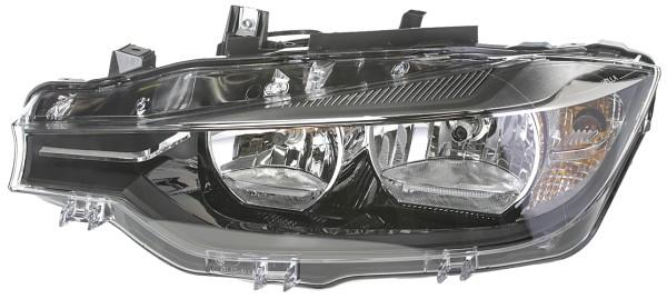 BMW HELLA headlight   right, H7 / H7, PY21W, with bulbs, with actuator for LWR, FF, halogen