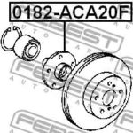 Febest 0182-ACA20F<br>FRONT WHEEL HUB