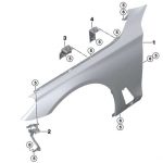 Side panel, aluminium, front left